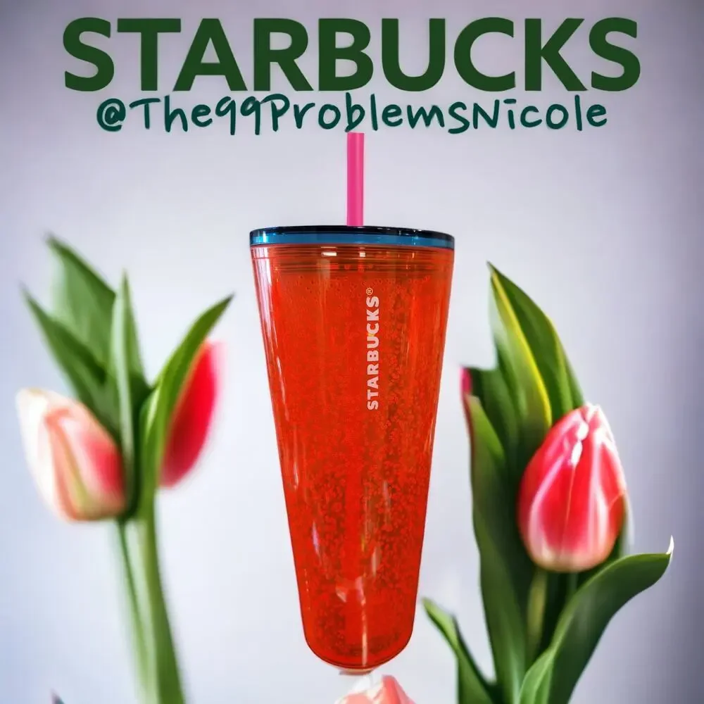 Starbucks Red Orange Bubble Tumbler